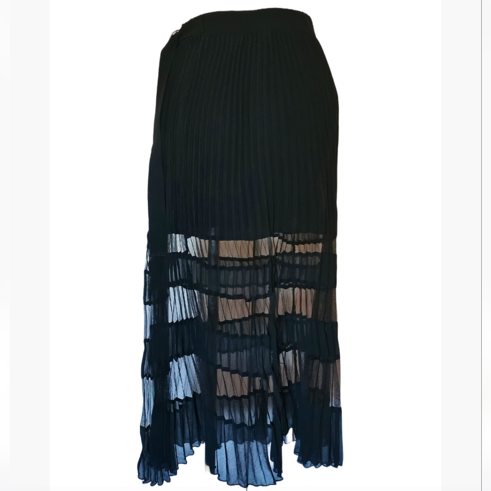 FREE people Black Lace Pleaded  Skirt Size XS